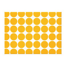 Polkaen pricker mönstertryckdesign: Orange polka d Canvasdukar Med Gallerikvalitet