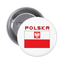 Polsk falkflagga med Polska Knappar Med Nål
