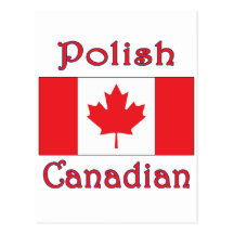 Polsk kanadensisk Kanada flagga Vykort