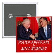 Polska amerikaner för Mitt Romney Knappar