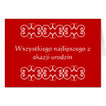 Polskt födelsedaghälsningkort