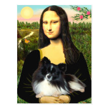 Pomeranian (BW) - Mona Lisa Vykort