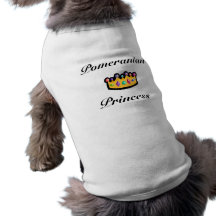 Pomeranian Princess Förfölja Bekläda Hund T-shirt