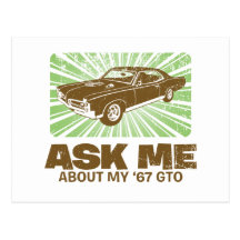 Pontiac 1967 GTO Vykort