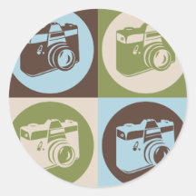 Popkonstfotografi Rund Klistermärke