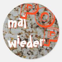 Popkorn Runde Sticker