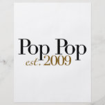 Poppop Est. 2009 Flygblad Designs