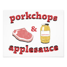 porkchops & applesauce skräddarsydda inbjudan