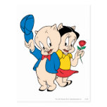 Porky gris och Petunia vykort