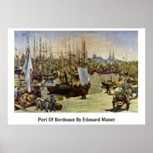 Port av Bordeaux av Edouard Manet Print