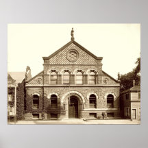 Portland Maine offentligt bibliotek Circa 1900 Print