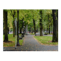 Portland Oregon söder parkerar kvarterhöstvykort