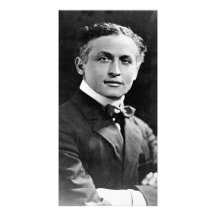 Porträtt av amerikantrollkarlen Harry Houdini Anpassingsbara Fotokort