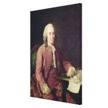 Porträtt av Carl von Linnaeus Canvastryck