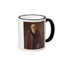 Porträtt av Charles Darwin 1883 Kaffe Muggar