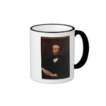 Porträtt av Charles Dickens 1855 Mugg