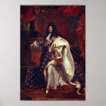 Porträtt av den franska kungen Louis Xiv av Rigaud Affischer