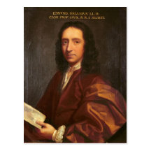Porträtt av Edmond Halley, c.1687 Vykort