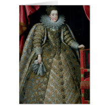 Porträtt av Elisabet av frankriken 1615 Hälsningskort