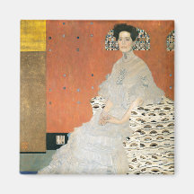 Porträtt av Fritza Riedler - Gustav Klimt Magnet För Kylskåp