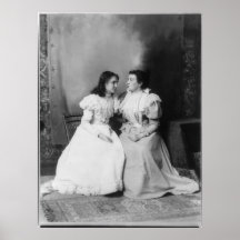 Porträtt av Helen Keller och Anne Sullivan Posters