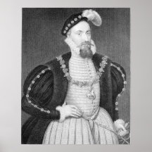 Porträtt av Henry grå färg Print
