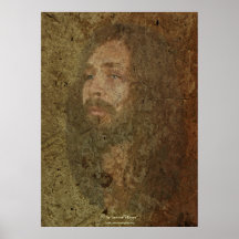 Porträtt av Jesus den kristna konstaffischen