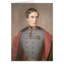 Porträtt av kejsaren Franz Joseph av Österrike Hälsnings Kort