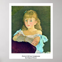 Porträtt av Lina Campineanu av Edouard Manet Print