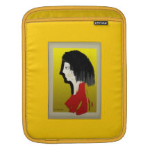 Porträtt av lite en dam iPad sleeve