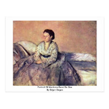 Porträtt av Madam René De Gasa Vid Edgar Degas Vykort