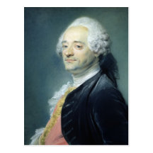 Porträtt av Maurice Quentin de la Turnera, 1750 Vykort