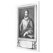 Porträtt av Miguel de Cervantes Saavedra Kanvastryck