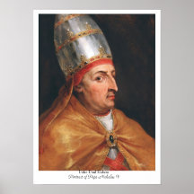 Porträtt av Pope Nicholas V Peter Paul Rubens Print