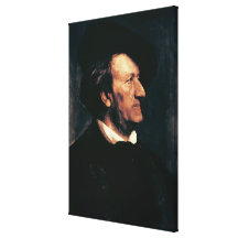 Porträtt av Richard Wagner (1813-83) (olja på canv Sträckt Canvastryck