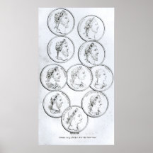 Porträtt av romerska kejsare print