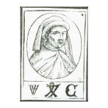 Porträtt av William Caxton och hans skrivare Kanvastryck