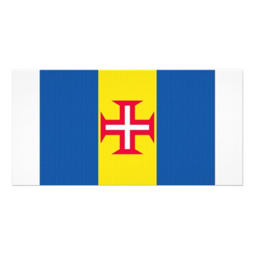 Portugal Madeira flagga Anpassade Foto Kort