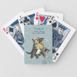 Posh kattbröllopkort spelkort