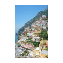 Positano sträckte kanvastrycket