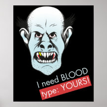 Poster Vampire I Need Blood