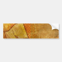 PR103 GOLDEN GRUNGE TEXTURE BACKGROUND PRINTING W BUMPER STICKERS