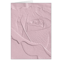 Präglad mjuk rosa ros kort