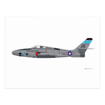 Prålig åska för republik RF-84F Vykort