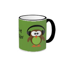 Precis Chillin ugglor med hörlurar Kaffe Muggar