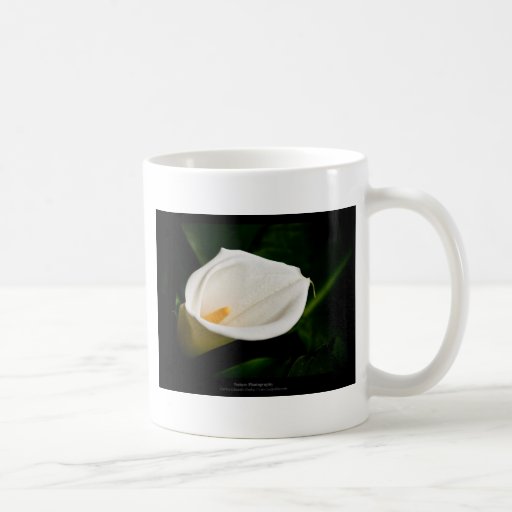 Precis en blomma - vitliljablomma 020 kaffe mugg