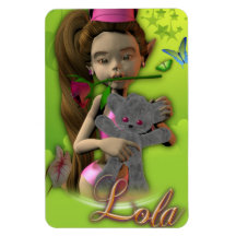 Premium Flexi Magnet Elfe Motiv Lola