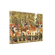 Prendergast: Central Park New York City 1901 Sträckta Canvas Tryck