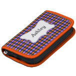 preppy argyleorange- och lilapersonlig organizer