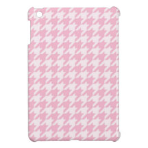 preppy mönster för nätt rosa houndstooth